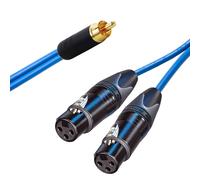 Rca Phono Sdoppiato IN 2 Doppio Neutrik Femmina XLR Cavo. Splitter Sommando Cavo