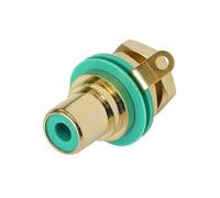 Rca Phono Telaio Montaggio a Pannello Presa, Placcato Oro Connettore, NYS367-