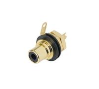 Rca Phono Telaio Montaggio a Pannello Presa, Placcato Oro Connettore, NYS367-