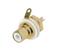 Rca Phono Telaio Montaggio a Pannello Presa, Placcato Oro Connettore, NYS367-