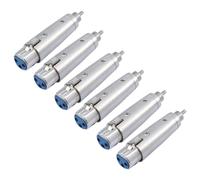 Rca Spina XLR Presa 3 Pin Adattatore Audio Collegamento Microfono 6er Set