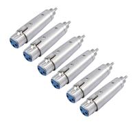 Rca Spina XLR Presa 3 Pin Adattatore Audio Collegamento Microfono 6er Set