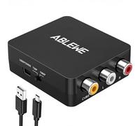 RCA to HDMI Adattatore, ABLEWE Convertitore RCA HDMI 1080P Mini AV a HDMI Composito CVBS Video Audio Supporto PAL/NTSC per PC/Laptop/Xbox / PS4 / PS3 / TV/STB/VCR Telecamera DVD