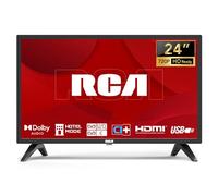 RCA TV da 24 pollici (TV 60 cm) LED HD per camera da letto cucina con triplo sintonizzatore (DVB-T/T2-C-S/S2), HDMI, VGA, lettore multimediale USB, CI+, modello hotel (NRB24HF1, 220 Volt)