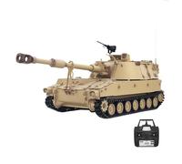 RCARTOYRTR 1:16 2.4G Infrared RC Tank Che Spara BBS, M109A2 Granata Serbatoio Simulazione Veicolo Militare con Effetto Fumo e Torretta Rotante a 320 ° e Giocattoli per Adulti (versione Base)
