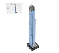 RCARTOYRTR Burj Azizi Architettura Dubai Skylines Baukasten, Costruzione di fama mondiale Casa Blocchi Morsetto Progettato da Taters, Modulo Building Regalo per adulti - 302 parti MOC-208773