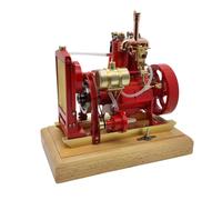RCARTOYRTR Modello di motore a benzina, 5 CC bicilindrico verticale sincrono con valvola a combustione interna, kit educativo alle scienze fisiche, regalo per adulti (versione montata)