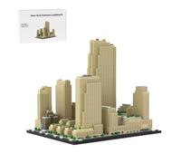 RCARTOYRTR New York Punto di riferimento, 1:800 blocchi di costruzione di fama mondiale progettati da SPBrix, regalo modulare per adulti - 5999 parti MOC-178781