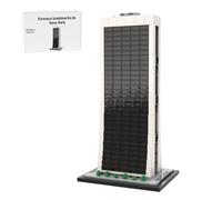 RCARTOYRTR Punto di riferimento Architettura New York Skylines Baukasten, 1:800 Famosa edificio Casa Blocchi di bloccaggio Progettato da SPBrix, Modulo Building Regalo per adulti -863 parti MOC