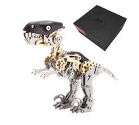 RCARTOYRTR Puzzle di dinosauri in metallo 3D, kit di montaggio meccanico 3D in metallo, modello Velociraptor da collezione, modello da collezione per gli appassionati di dinosauri - 160 pezzi