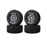 RCAWD 4 ruote per pneumatici RC 1/16 per Arrma Mojave Grom ARA2104 ARA2304 ARA2304S pre incollati in gomma di nylon parti di aggiornamento mozzo esagonale da 12 mm (grigio)