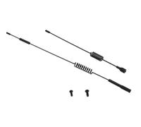 RCAWD Antenna per auto RC, 11,4 "e 6,8" Antenna RC in metallo per scala 1/10 RC Crawler accessori decorazione, antenna RC per TRX-4 TRX4 Ford Bronco D90 D110 Tamiya CC01 Axial SCX10 90046 2 pezzi/set