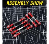 RCAWD per Arrma Tenditori Link Tie Rod 6pcs 1-10 3S Mega Vorteks Senton Granito Big Rock Typhon Parti di Aggiornamento