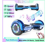 RCB Hoverboard per Bambini 6,5 Pollici Monopattino Elettrico Autobilanciato per Bambini e Adulti, Luci LED Bluetooth, Regalo Ideale, Monopattino Autobilanciante per Bambini, Balance Board