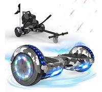 RCB Hoverboards 6.5'' con Hoverkart Go-Kart Costruito in luci a LED Bluetooth Speaker Colorato Ruote, Ideale Regali per Adolescenti e Bambini