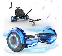 RCB Hoverboards 6.5'' con Hoverkart Go-Kart Costruito in luci a LED Bluetooth Speaker Colorato Ruote, Ideale Regali per Adolescenti e Bambini