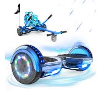 RCB Hoverboards 6.5'' con Hoverkart Go-Kart Costruito in luci a LED Bluetooth Speaker Colorato Ruote, Ideale Regali per Adolescenti e Bambini