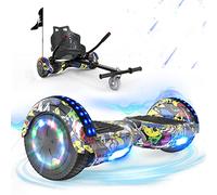 RCB Hoverboards 6.5'' con Hoverkart Go-Kart Costruito in luci a LED Bluetooth Speaker Colorato Ruote, Ideale Regali per Adolescenti e Bambini