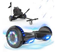 RCB Hoverboards 6.5'' con Hoverkart Go-Kart Costruito in luci a LED Bluetooth Speaker Colorato Ruote, Ideale Regali per Adolescenti e Bambini