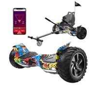 RCB Hoverboards SUV Per tutti i terreni,set hoverboards elettrico da 8,5 pollici e kart per bambini con Bluetooth, APP controllo Funzione, per tutti i terreni per adolescenti adul