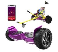 RCB Hoverboards SUV Per tutti i terreni,set hoverboards elettrico da 8,5 pollici e kart per bambini con Bluetooth, APP controllo Funzione, per tutti i terreni per adolescenti adul
