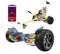 RCB Hoverboards SUV Per tutti i terreni,set hoverboards elettrico da 8,5 pollici e kart per bambini con Bluetooth, APP controllo Funzione, per tutti i terreni per adolescenti adul