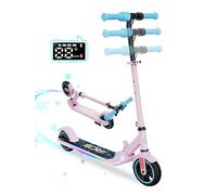 RCB Monopattino Elettrico per Bambini 6-12 Anni, Motore 150W - Max 16 Km/h - Luce LED Arcobaleno - Pieghevole - Display a LED - Velocità e Altezza Regolabili, Regalo per Bambini ed Adolescenti