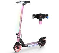 RCB R12 Monopattino Elettrico per Bambini 6-12 Anni, Max 15Km/h & 10 km, Luce LED Arcobaleno, 6,5" Pieghevole E-Scooter,Display a LED, Velocità Regolabili, Regalo per Bambini