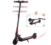 RCB TECH Monopattino Elettrico Bambini (8-12-16 anni), Pieghevole Monopattino elettrico per bambini, Autonomia Max 16 KM, Max. 20 KM/H, Regalo per bambini e adolescenti (Rosso)