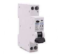 RCBO Elettromeccanico 1P+N 1 Modulo DIN, Tipo A Curva C, 30mA, 6 kA, 230 V AC, Interruttore Magnetotermico Differenziale Serie PL8M1N
