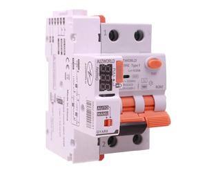 RCBO Tipo F Riarmo Automatico 10A C10, Interruttore Differenziale Con Magnetotermico Curva C, 1P+N 6kA 30mA 230VAC, 3 Moduli DIN, Riarmabile 3 Volte(10s 60s 300s), Doppio Leva
