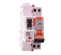 RCBO Tipo F Slim Riarmo Automatico 25A C25, Interruttore Magnetotermico Differenziale Curva C, 1P+N 6kA 30mA, Totale 2 Moduli DIN, Riarmabile 3 Volte(10s 60s 300s)