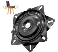 Rcbzzp Cuscinetti Girevoli Quadrati, Piatto Girevole, Cuscinetto Piatto Rotante, Giradischi Girevole a 360 °, 190 * 190 * 28 mm, Portante 260Kg, per Sgabelli, Tavoli, Librerie (7,5 inch)