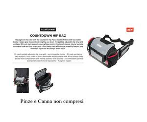 RCDHB Rapala Countdown Hip Bag BORSA SPINNING DA CINTURA CON PORTA CANNA