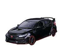 RCESSD Raccogliere Veicoli 1:32 per Honda Civic Type-R Modello di Auto in Metallo pressofuso Auto finita con Suono e Auto Giocattolo Leggera Modello di Automobile (Colore : Nero)