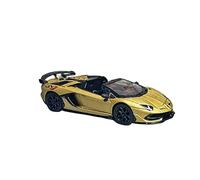 RCESSD Raccogliere Veicoli 1:64 per Lamborghini Aventador SVJ Timone Destro Golden Supercar Replica in Lega Modello di Auto in Miniatura Modello di Automobile