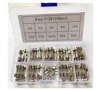 RCGKNNMUZ Fusibile 100 pz/Set di 5x20 mm Kit di fusibili ad Azione Rapida, Varie specifiche, 4A 5A 6A 8A 10A 12A 15A 20A 30A sede Fusibile 10 Pezzi ciascuno
