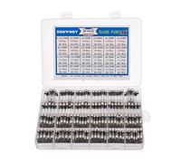 RCGKNNMUZ fusibili 250 Pezzi Kit Assortito di fusibili in Vetro soffiato rapido 250V 1A, 2A, 3A, 5A, 6A, 7A, 8A, 10A, 6x30,5x20mm Fusibili Scatola fusibili in Vetro rapido(Dark Grey)