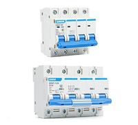 RCGKNNMUZ Interruttore Pneumatico 4P Interruttore Pneumatico Domestico 63a 32aDZ47 Interruttore Automatico trifase a Quattro Fili con cancello Totale Piccolo(20A)