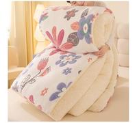 RCGNR Piumino Invernale, Trapunta Invernale in Lana di Agnello, Trapunta in Velluto di Agnello Addensante Invernale, Piumino 4 Stagioni in Piuma, Piumino Reversibile Coperta B,150x200cm/2.5kg