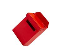 RCGOFOLLOW 1/12 Modello di cassetta postale per casa delle bambole Mini cassetta delle lettere in legno per bomboniere per bambini Viola , Rosso , 4.2x2.2x6.4 cm