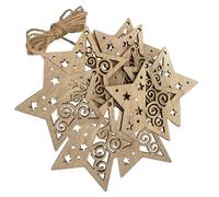RCGOFOLLOW Crafters Paradise Awaits Christmas Wooden Slices Ornaments Set Ritagli non finiti Divertiti ad appendere questi abbellimenti natalizi in legno tramite corde sugli alberi