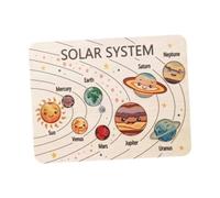 RCGOFOLLOW Gioco di apprendimento sui pianeti del legno per bambini, astronomia cognitiva, promuovere l'interazione tra genitori e figli, comunicazione, educazione, divertimento,