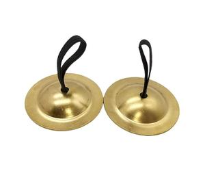 RCGOFOLLOW Piatti da dito educativi per bambini, mini strumento degno di nota per sviluppare il creativo, piatti da dito per bambini, mini da in rame portatili, 5.5 centimetri