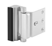 RCGOFOLLOW Serratura di sicurezza per porta di ingresso rinforzata, serratura sicurezza per porta della camera da letto, rinforzo in lega alluminio, a prova bambino, per garage, argento