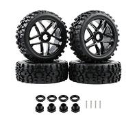 Rchobbytop 4 pz 1/8 Scala RC Pneumatici e Cerchi per Buggy Rally Short Course Truck Off Road Sabbia Neve Pneumatici Tutti i Terreni con 17mm Hex Drive Hub Adattatori Dadi