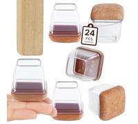 RCHYFEED 24 pezzi Coprigambe per Sedia in Silicone con Feltro, Proteggi Gambe per Mobili 14-36mm, Elastiche Protezione per Gambe Delle Sedie per Antigraffio, Feltrini per Sedie Chair Leg Protectors