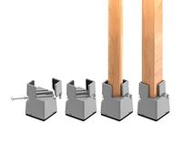 RCHYFEED Piedini Regolabili per Mobili 5 cm con Morsetto a Vite, Alzata per Letto Letti 2 Pollici Pesanti, 4 Pezzi Gambe Rialzi per Mobili, Rialzi Letto Divano Sedia per Diametro da 0,8 a 1,6 Pollici