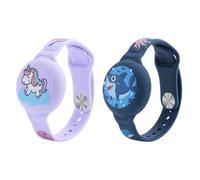 RCIDOS 2 Pezzi Bambini Antismarrimento Copertur Protettiva In Silicone Bracciale Bambini Compatibile Apple Air Tag Resistente All'acqua Bracciale Gps