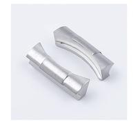 RCIDOS Top Aesthetics 2 Pezzi in Acciaio Lucido Argento con estremità Curva terminale for Cinturino for Orologio Submariner Solo Cinturino in Pelle di Gomma 20 mm (Color : Matt Silver, Size : 20mm)